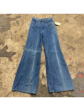 Vintage 70s High-Rise Flare Bell Bottom Jeans XS